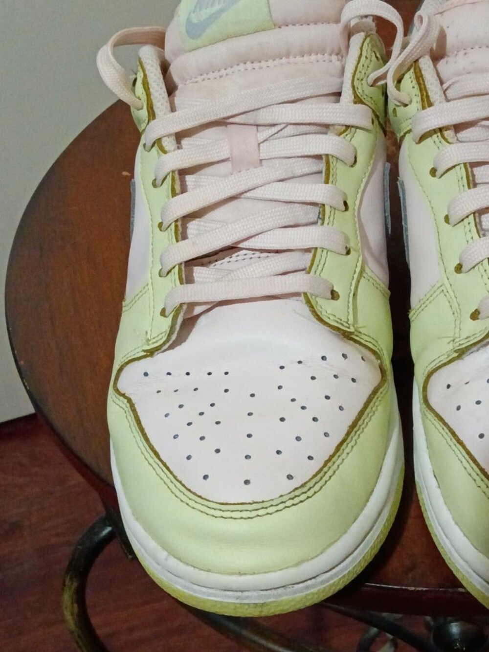 Nike Dunk Low Women's Size 9.5 Soft Pink Lime Ice White DD1503-600 Green - Picture 6 of 15